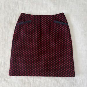 Talbots Polka Dot Pencil Skirt - Red and Blue